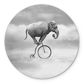 Коврик круглый с принтом Hipster Bike в Новосибирске, резина и полиэстер | круглая форма, изображение наносится на всю лицевую часть | elephant | hipster | индия | йога | слон | хипстер