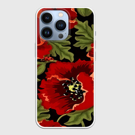 Чехол для iPhone 13 Pro с принтом Цветение мака в Новосибирске,  |  | flower | красные | полевой цветок | природа | розы | текстуры | цветочки | цветы