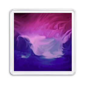 Магнит 55*55 с принтом WaterColor violet в Новосибирске, Пластик | Размер: 65*65 мм; Размер печати: 55*55 мм | Тематика изображения на принте: 