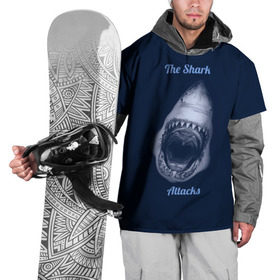 Накидка на куртку 3D с принтом the shark attacks в Новосибирске, 100% полиэстер |  | Тематика изображения на принте: shark | акула | глубина | зубы | море | океан | пасть | укус | хищник