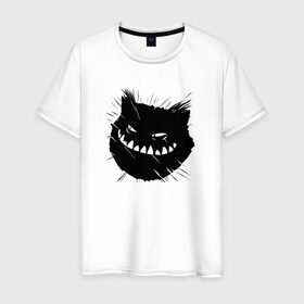 Мужская футболка хлопок с принтом Плохой кот в Новосибирске, 100% хлопок | прямой крой, круглый вырез горловины, длина до линии бедер, слегка спущенное плечо. | 