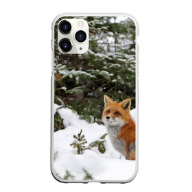 Чехол для iPhone 11 Pro матовый с принтом Лиса в зимнем лесу в Новосибирске, Силикон |  | Тематика изображения на принте: fox | животное | зверь | красивая | лес | лис | лиса | лисенок | лисица | лисичка | мех | патрикеевна | песец | плутовка | прикольная | природа | рыжая | рыжий цвет | сказка | хвост | хитрая | хищник