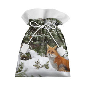 Подарочный 3D мешок с принтом Лиса в зимнем лесу в Новосибирске, 100% полиэстер | Размер: 29*39 см | fox | животное | зверь | красивая | лес | лис | лиса | лисенок | лисица | лисичка | мех | патрикеевна | песец | плутовка | прикольная | природа | рыжая | рыжий цвет | сказка | хвост | хитрая | хищник