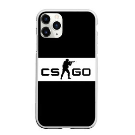 Чехол для iPhone 11 Pro матовый с принтом CS GO черно-белый в Новосибирске, Силикон |  | cs go | контер страйк | контра