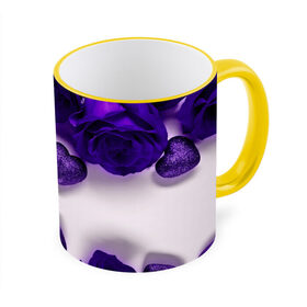 Кружка 3D с принтом Фиолетовые розы в Новосибирске, керамика | ёмкость 330 мл | flower | весна | красивые цветы | лето | природа | цветок | цветочки | цветы