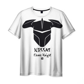 Мужская футболка 3D с принтом NESSAJ в Новосибирске, 100% полиэфир | прямой крой, круглый вырез горловины, длина до линии бедер | Тематика изображения на принте: biggreenpepper | chaos knight | dota 2 | nessaj | арт | всадник | дота 2 | игры | прикольные | черно белые