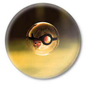 Значок с принтом Покебол в Новосибирске,  металл | круглая форма, металлическая застежка в виде булавки | pikachu | pokemon | пикачу | покемон | сквиртл
