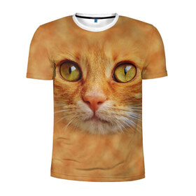 Мужская футболка 3D спортивная с принтом Котик в Новосибирске, 100% полиэстер с улучшенными характеристиками | приталенный силуэт, круглая горловина, широкие плечи, сужается к линии бедра | животные | кот | котенок | котик | кошка