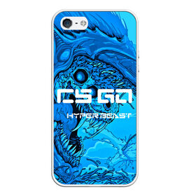 Чехол для iPhone 5/5S матовый с принтом CS GOHyper beast(cold style) в Новосибирске, Силикон | Область печати: задняя сторона чехла, без боковых панелей | hyper beast | кс го | скоростной зверь