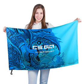 Флаг 3D с принтом CS GO:Hyper beast(cold style) в Новосибирске, 100% полиэстер | плотность ткани — 95 г/м2, размер — 67 х 109 см. Принт наносится с одной стороны | hyper beast | кс го | скоростной зверь
