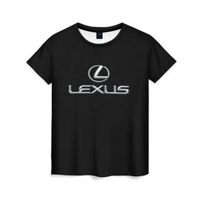 Женская футболка 3D с принтом lexus в Новосибирске, 100% полиэфир ( синтетическое хлопкоподобное полотно) | прямой крой, круглый вырез горловины, длина до линии бедер | brand | car | japan | lexus | logo | toyota motor | автомобиль | лексус | логотип | марка | япония