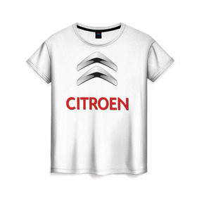 Женская футболка 3D с принтом Сitroen в Новосибирске, 100% полиэфир ( синтетическое хлопкоподобное полотно) | прямой крой, круглый вырез горловины, длина до линии бедер | brand | car | citroen | france | logo | автомобиль | логотип | марка | ситроен | франция