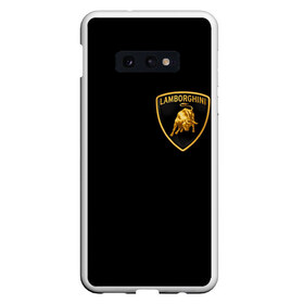 Чехол для Samsung S10E с принтом Lamborghini в Новосибирске, Силикон | Область печати: задняя сторона чехла, без боковых панелей | brand | car | italy | lamborghini | logo | автомобиль | италия | ламборджини | логотип | марка