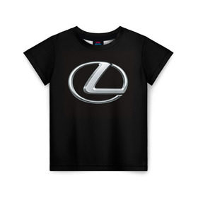 Детская футболка 3D с принтом Lexus в Новосибирске, 100% гипоаллергенный полиэфир | прямой крой, круглый вырез горловины, длина до линии бедер, чуть спущенное плечо, ткань немного тянется | brand | car | japan | lexus | logo | toyota motor | автомобиль | лексус | логотип | марка | япония