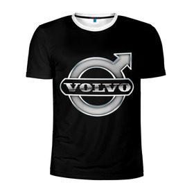 Мужская футболка 3D спортивная с принтом Volvo в Новосибирске, 100% полиэстер с улучшенными характеристиками | приталенный силуэт, круглая горловина, широкие плечи, сужается к линии бедра | brand | car | logo | sweden | volvo | автомобиль | вольво | логотип | марка | швеция