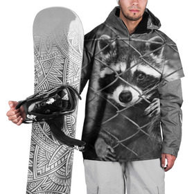 Накидка на куртку 3D с принтом Свободу Енотам в Новосибирске, 100% полиэстер |  | Тематика изображения на принте: raccoon | енот