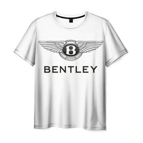 Мужская футболка 3D с принтом Bentley в Новосибирске, 100% полиэфир | прямой крой, круглый вырез горловины, длина до линии бедер | Тематика изображения на принте: bentley | brand | britain | car | elite | expensive | limited | logo | mtorz | автомобиль | британия | бэнтли | дорогой | лимитед | логотип | марка | мторз | элитный