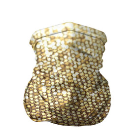 Бандана-труба 3D с принтом Золото в Новосибирске, 100% полиэстер, ткань с особыми свойствами — Activecool | плотность 150‒180 г/м2; хорошо тянется, но сохраняет форму | Тематика изображения на принте: пайетки | текстура | чешуя