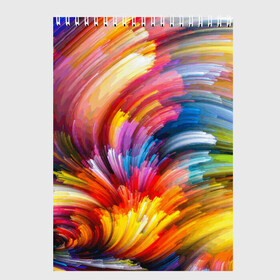 Скетчбук с принтом Яркие краски в Новосибирске, 100% бумага
 | 48 листов, плотность листов — 100 г/м2, плотность картонной обложки — 250 г/м2. Листы скреплены сверху удобной пружинной спиралью | 2017 | классно | красиво | мазки | радуга | фестиваль красок | холи | яркие краски