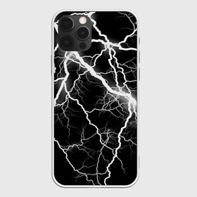 Чехол для iPhone 12 Pro Max с принтом Энергия в Новосибирске, Силикон |  | молния | черно белый | черный