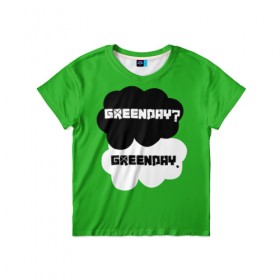 Детская футболка 3D с принтом Green day в Новосибирске, 100% гипоаллергенный полиэфир | прямой крой, круглый вырез горловины, длина до линии бедер, чуть спущенное плечо, ткань немного тянется | green day | грин дей | зеленый день