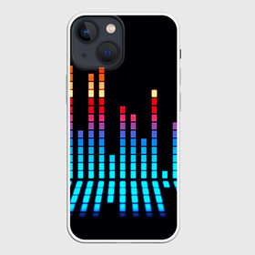 Чехол для iPhone 13 mini с принтом Эквалайзер в Новосибирске,  |  | музыка | полосы | разноцветный | яркий