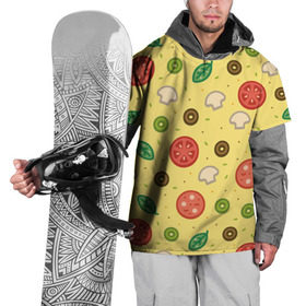 Накидка на куртку 3D с принтом Pizza в Новосибирске, 100% полиэстер |  | hipster | pizza | swag | еда | пицца | свэг | хипстер