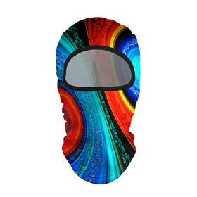 Балаклава 3D с принтом Двойной фрактал в Новосибирске, 100% полиэстер, ткань с особыми свойствами — Activecool | плотность 150–180 г/м2; хорошо тянется, но при этом сохраняет форму. Закрывает шею, вокруг отверстия для глаз кайма. Единый размер | абстракция | цветные | яркие