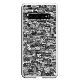 Чехол для Samsung Galaxy S10 с принтом Хеви-метал в Новосибирске, Силикон | Область печати: задняя сторона чехла, без боковых панелей | Тематика изображения на принте: anthrax | black sabbath | cannibal corpse | death | dio | iron maiden | judas priest | manowar | megadeth | mercyful f | metallica | motorhead | pantera | sepultura | slayer | метал | рок | тяжелый