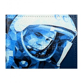 Обложка для студенческого билета с принтом Гагарин в Новосибирске, натуральная кожа | Размер: 11*8 см; Печать на всей внешней стороне | Тематика изображения на принте: 3d | арт | гагарин | другие | космонавт | космонавтики | космос | полигоны | прикольные | текстуры | яркие