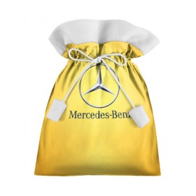 Подарочный 3D мешок с принтом Yellow Benz в Новосибирске, 100% полиэстер | Размер: 29*39 см | car | mercedes | авто | мерседес