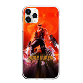 Чехол для iPhone 11 Pro матовый с принтом Duke Nukem в Новосибирске, Силикон |  | брутальный | взрыв | дюк нюмем | мужик | огонь | радиация | ядерный