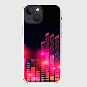 Чехол для iPhone 13 mini с принтом Equalizer light в Новосибирске,  |  | color | colour | glim | glow | light | lights | shine | world