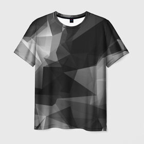 Мужская футболка 3D с принтом Camo - Black & White (Чёрно-белый камуфляж) в Новосибирске, 100% полиэфир | прямой крой, круглый вырез горловины, длина до линии бедер | 0x000000123 | camo | камуфляж | чёрно белый