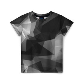 Детская футболка 3D с принтом Camo - Black & White (Чёрно-белый камуфляж) в Новосибирске, 100% гипоаллергенный полиэфир | прямой крой, круглый вырез горловины, длина до линии бедер, чуть спущенное плечо, ткань немного тянется | Тематика изображения на принте: 0x000000123 | camo | камуфляж | чёрно белый