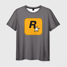 Мужская футболка 3D с принтом Rockstar Games в Новосибирске, 100% полиэфир | прямой крой, круглый вырез горловины, длина до линии бедер | carl johnson | grand theft auto | gta | los santos | sa | san andreas | гта