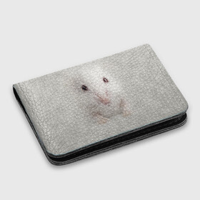 Картхолдер с принтом с принтом Крыса в Новосибирске, натуральная матовая кожа | размер 7,3 х 10 см; кардхолдер имеет 4 кармана для карт; | Тематика изображения на принте: животные | крыса | мордочка | мышка | мышь | природа
