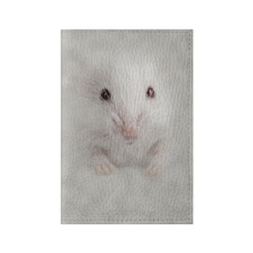 Обложка для паспорта матовая кожа с принтом Крыса в Новосибирске, натуральная матовая кожа | размер 19,3 х 13,7 см; прозрачные пластиковые крепления | Тематика изображения на принте: животные | крыса | мордочка | мышка | мышь | природа