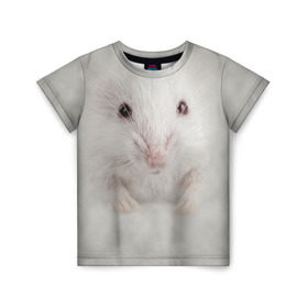 Детская футболка 3D с принтом Крыса в Новосибирске, 100% гипоаллергенный полиэфир | прямой крой, круглый вырез горловины, длина до линии бедер, чуть спущенное плечо, ткань немного тянется | животные | крыса | мордочка | мышка | мышь | природа