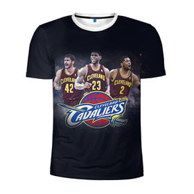Мужская футболка 3D спортивная с принтом NBA: Cleveland Cavaliers в Новосибирске, 100% полиэстер с улучшенными характеристиками | приталенный силуэт, круглая горловина, широкие плечи, сужается к линии бедра | nba