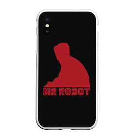 Чехол для iPhone XS Max матовый с принтом Mr Robot в Новосибирске, Силикон | Область печати: задняя сторона чехла, без боковых панелей | mister | robot | мистер робот