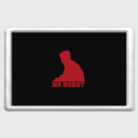 Магнит 45*70 с принтом Mr Robot в Новосибирске, Пластик | Размер: 78*52 мм; Размер печати: 70*45 | Тематика изображения на принте: mister | robot | мистер робот