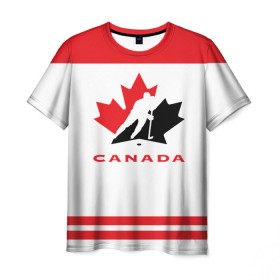 Мужская футболка 3D с принтом TEAM CANADA в Новосибирске, 100% полиэфир | прямой крой, круглый вырез горловины, длина до линии бедер | 2017 | canada | team | teamcanada | канада | мира | россия | хоккей | чемпионат | чм2017