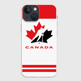 Чехол для iPhone 13 mini с принтом TEAM CANADA в Новосибирске,  |  | 2017 | canada | team | teamcanada | канада | мира | россия | хоккей | чемпионат | чм2017