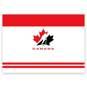 Поздравительная открытка с принтом TEAM CANADA в Новосибирске, 100% бумага | плотность бумаги 280 г/м2, матовая, на обратной стороне линовка и место для марки
 | 2017 | canada | team | teamcanada | канада | мира | россия | хоккей | чемпионат | чм2017
