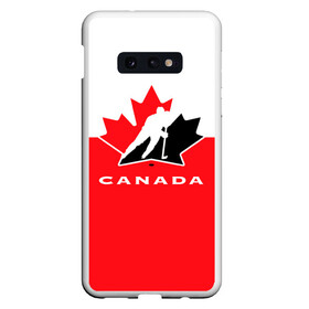 Чехол для Samsung S10E с принтом TEAM CANADA в Новосибирске, Силикон | Область печати: задняя сторона чехла, без боковых панелей | 2017 | canada | hochey | team | teamcanada | канада | мира | россия | хоккей | чемпионат | чм2017