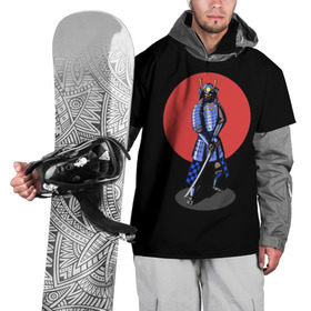 Накидка на куртку 3D с принтом Самурай, японское солнце в Новосибирске, 100% полиэстер |  | азия | воин | катана | меч | сегун | сэнсэй | харакири | честь | японец | япония