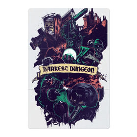 Магнитный плакат 2Х3 с принтом Darkest Dungeon в Новосибирске, Полимерный материал с магнитным слоем | 6 деталей размером 9*9 см | darkest dungeon | замок | игра | логотип | рыцарь | темные подземелья | тьма | череп | чумной доктор