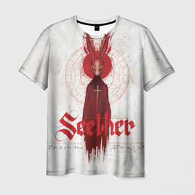 Мужская футболка 3D с принтом Seether в Новосибирске, 100% полиэфир | прямой крой, круглый вырез горловины, длина до линии бедер | album | poison the parish | seether | рок