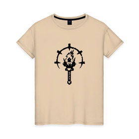 Женская футболка хлопок с принтом Darkest Dungeon в Новосибирске, 100% хлопок | прямой крой, круглый вырез горловины, длина до линии бедер, слегка спущенное плечо | 